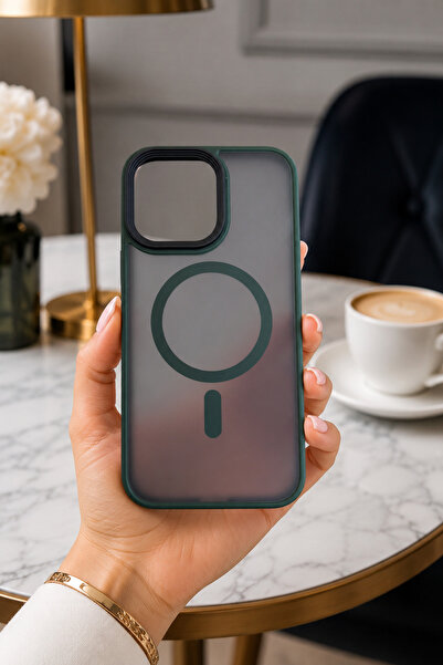 Hatreds iPhone 14 Pro Max Uyumlu Buzlu Mat Halka Detaylı Kamera Çerçeveli Kıl...