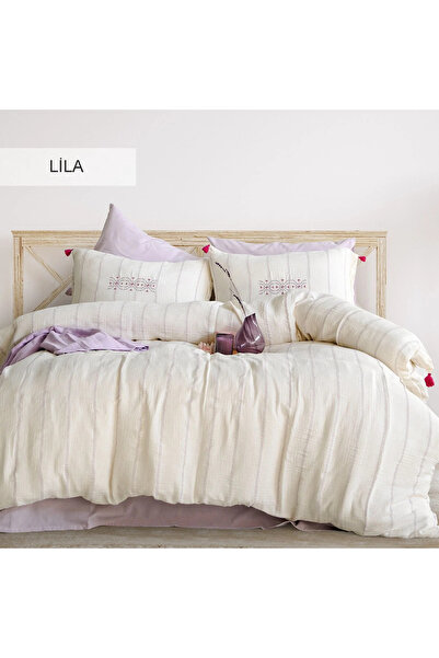 İyi Geceler İstanbul Authentic Muslin Double Duvet Cover Set Lilac