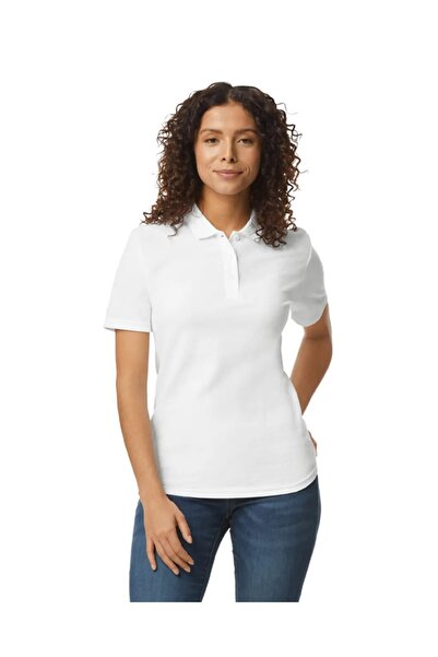 GILDAN TRICOU dama POLO ALB Softstyle®