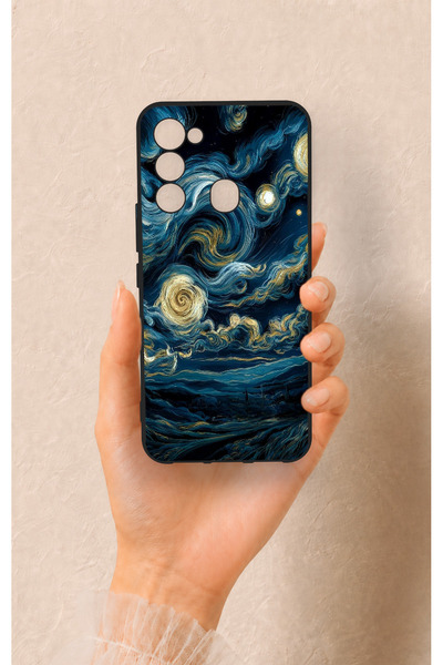 Vip Case Tecno Spark 8C Compatible Starry Night Pattern Silicone Case
