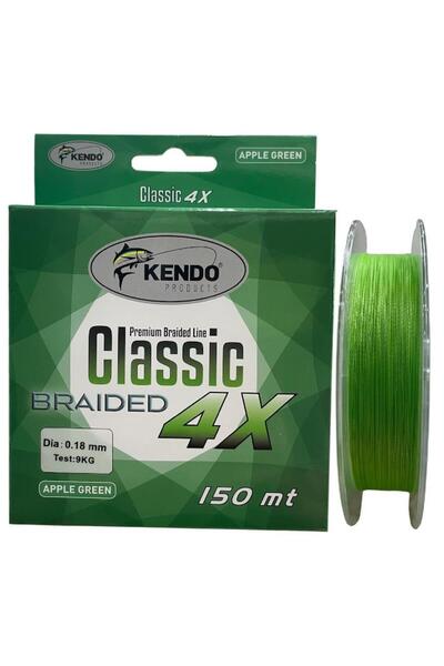 Kendo Classic 4X 150mt 0.18mm 9kg Örgü İp Misina Açık Yeşil