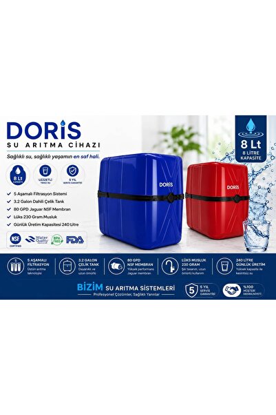 Yeni Nesil Doris 8 Litre Su Arıtma Cihazı