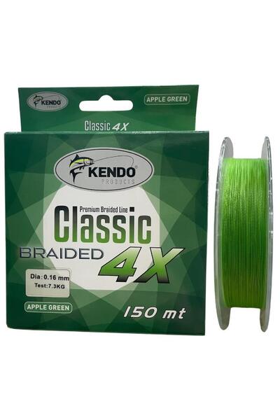 Kendo Classic 4X 150mt 0.16mm 7.3kg Örgü İp Misina Açık Yeşil