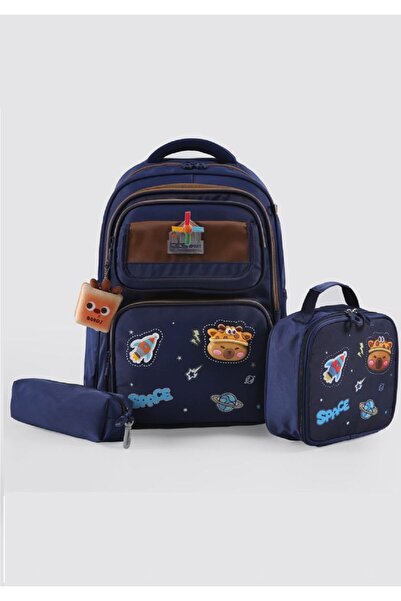 ÇÇS Kids Premium Okul Çanta Seti 3'lü İlkokul Ortaokul Sırt Çantası Termal Be...