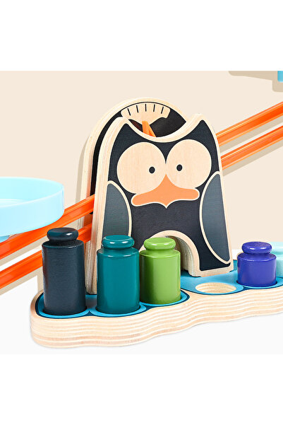 Fors Montess Educational Montessori Wooden Penguin Balance Counting Cool Math...