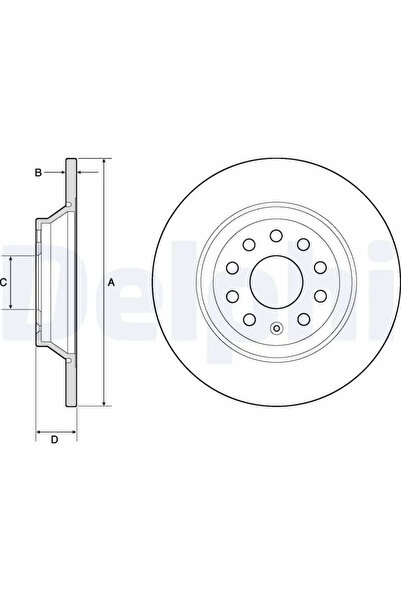 DELPHİ Set Discuri Frana Audi A3/Q3 Seat Alhambra 1998-2024