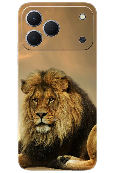TECNO Spark 50 4G (KN4n) Uyumlu Kılıf Desen Baskılı Silikon Kral Aslan STK:20...