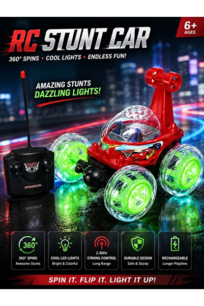 Generic Brand سيارة سباق ريموت كنترول مستوحاة من Cars 2 مزودة بحركات استعراضي...