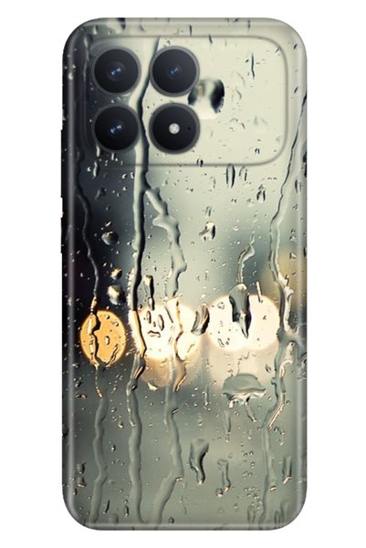 Cekuonline Poco F8 Pro 6.59" Case Decorative Silicone Printed Cover a Rainy N...