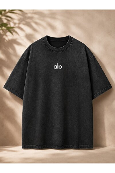 ELAN WEAR تي شيرت كبير الحجم للجنسين قابل للغسل بالحمض، 100% قطن |   قصة مريح...