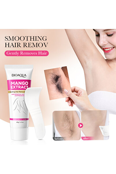 Bioaqua Smoothing Hair Removal Cream Gentle Softens Hair Remove Black Spots S...