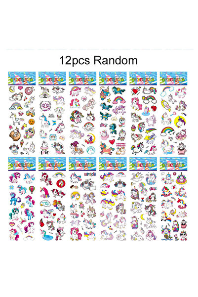 Choice1 12PCS 6/12/24pcs 3D Bubble Stickers Cartoon Cute Unicorn Design Child...