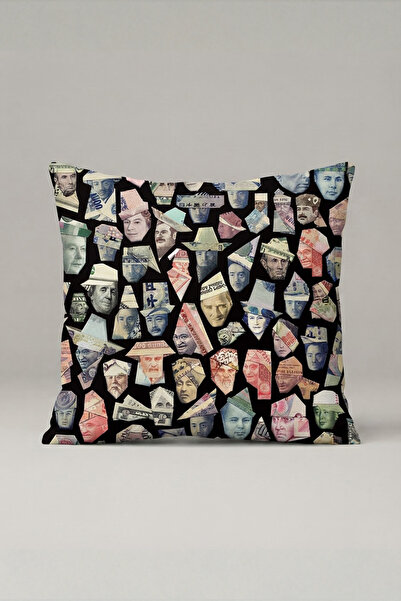 Generic Brand Colorful Cat Faces Collage Throw Pillow Cover 142 – Cat Crowd D...