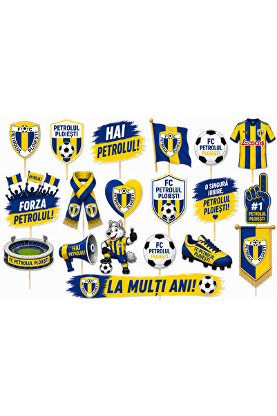 DecoParty Set de decor pentru tort – Tematică Echipa de fotbal PETROLUL PLOIE...
