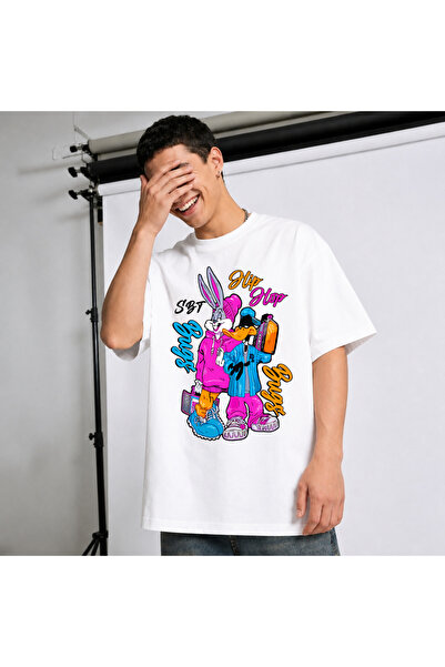 Ingift Tricou Unisex Oversize Personalizat Cartoon Street Wear Collection, 10...