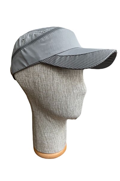 zadenza gold Openable Zippered Athlete Running Tennis Hat Visor Hat (Back Par...