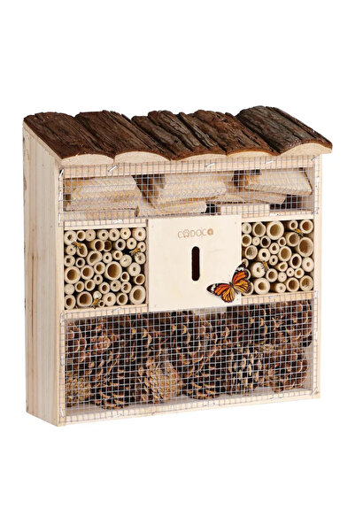 CADOCA Insect house Cadoca, 30.5x9.5x31cm, Wood, Brown