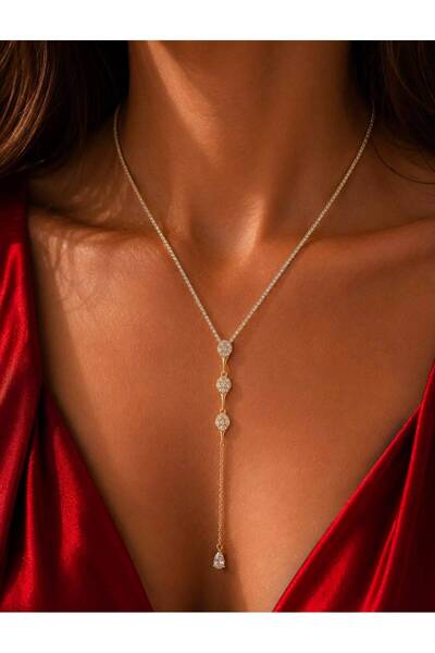 MELİNA ACCESSORİES-TAŞLI UZUN KOLYE