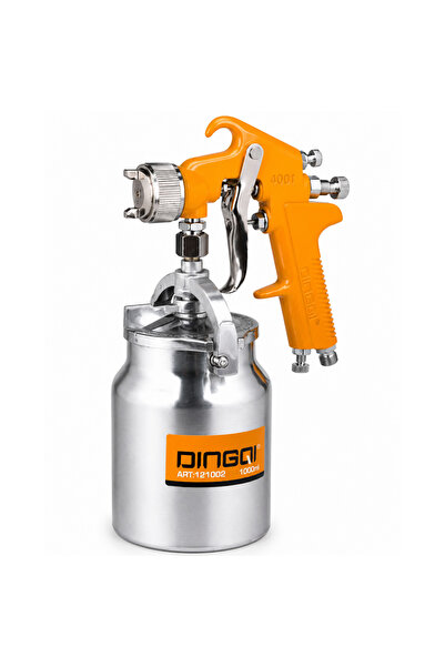 DINGQI Pistol pneumatic de vopsit cu rezervor inferior de 1000 ml, duză de 1,...