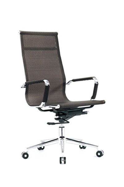 Fatio High Back Office Chair | Steel Chrome Armrest & Chrome Base Office Chair