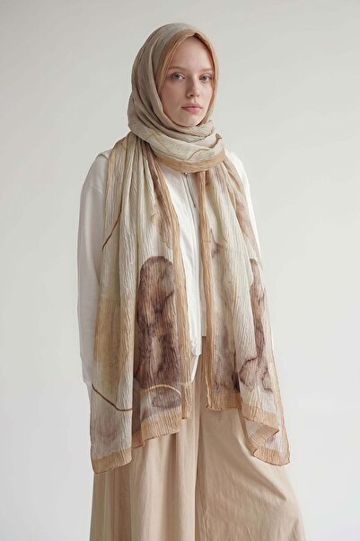 Levidor Mustard Pastel Pattern Muslin Shawl