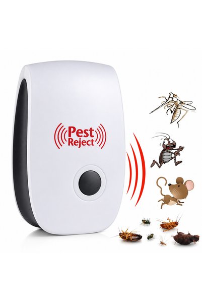 LEIHMANN Aparat cu ultrasunete împotriva dăunătorilor Pest Reject, repelent electronic pentru șoareci, șobolani, gândaci, furnici și insecte, alimentare la priză
