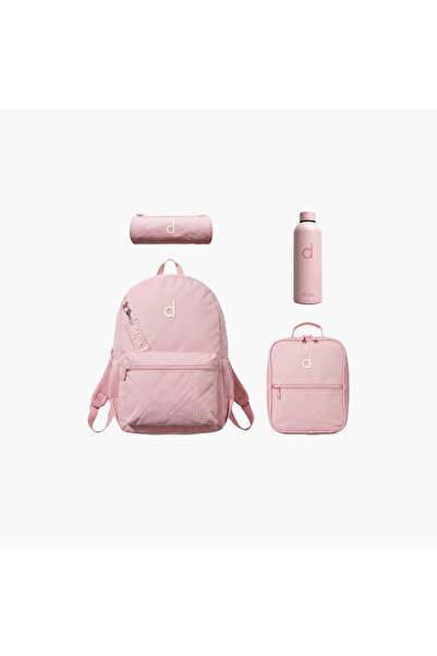 Depo High Solid 4-Piece School Backpack Set for Girls with Lunch Bag and Penc...