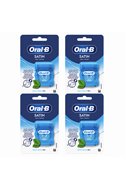 Oral-B Set de 4 bucăți, Ață dentară satinată cu mentă 50m, Curățare interdent...