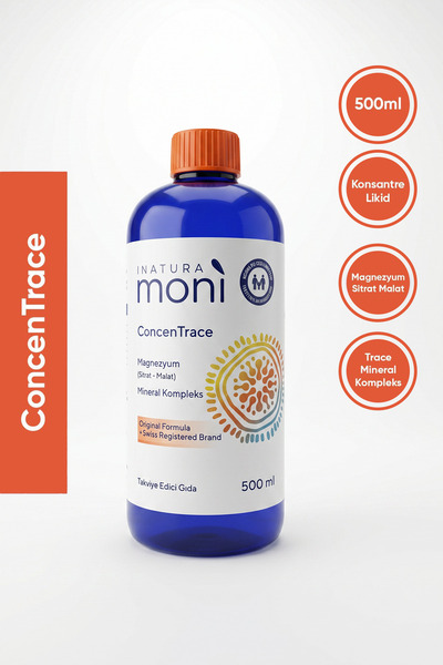 Moni Vitamins MONİ CONCENTRACE 500 ML Sıvı Magnezyum Sitrat-Malat, Çinko, Sel...