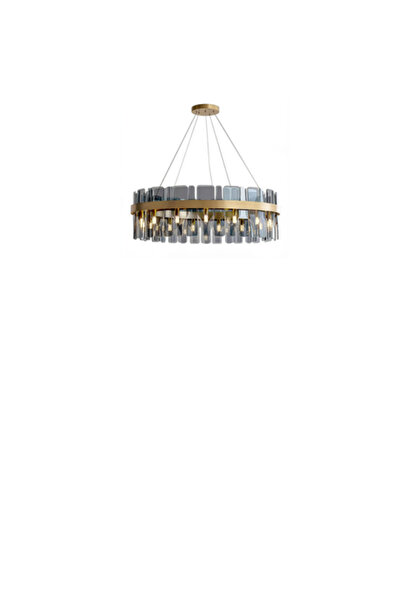 ٍSiera Light Andrew Chandelier Gold and Smoke Glass G9 Bulbs