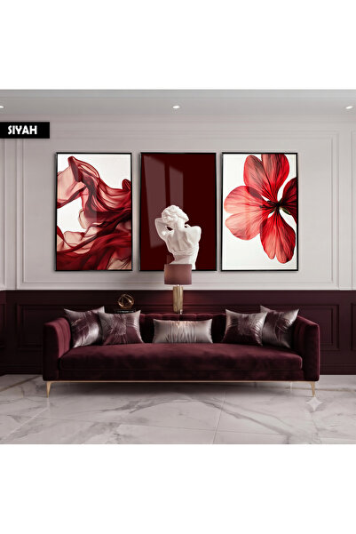 Harika bir ev Eleganță eternă cu accente burgundy și conceptul Sculptură și G...