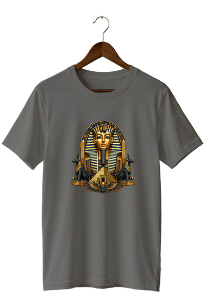 The Baski Ancient Egyptian Pharaoh and Anubis Printed Unisex T-Shirt – Pyrami...