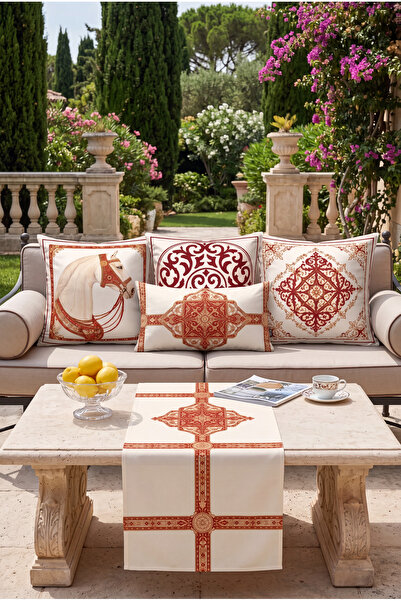 MUN HOME غطاء وسادة ديكوري فاخر بنمط الحصان من CAVALLO، تصميم كلاسيكي حديث، ب...