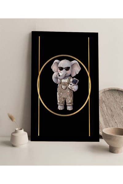 Harika bir ev Animale drăguțe care joacă jocuri 20x30 cm Tablou MDF Cameră pe...