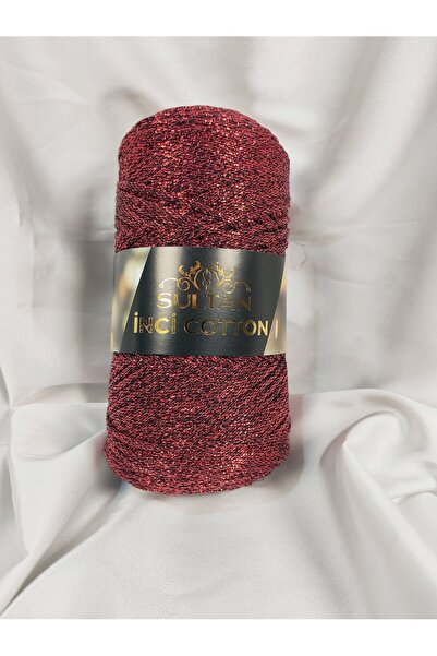 Sultan İnci Cotton Burgundy Sim Hand Knitting Yarn (1 Piece) (Macrame Yarn) C...
