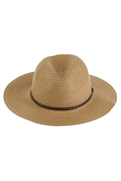 ivokid Pălărie Panama unisex colorată, cu curea maro și element metalic oval