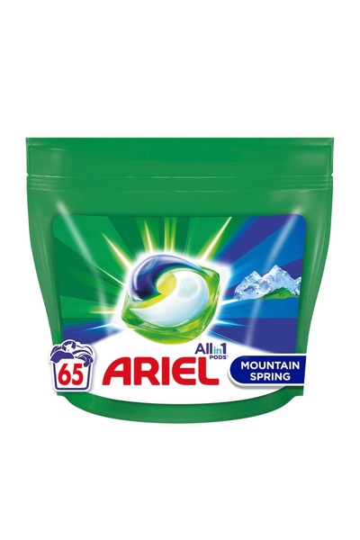 Ariel Απορρυπαντικό ρούχων σε κάψουλα All in One PODS Mountain Spring, 65 πλύ...