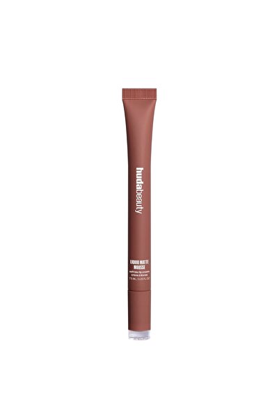 Huda Beauty Liquid Matte Mousse Velvety Finish Liquid Lipstick Warm Brown Els...