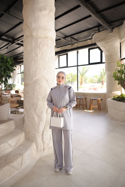 Wovi Women's Modest Tracksuit Set Zip Neck