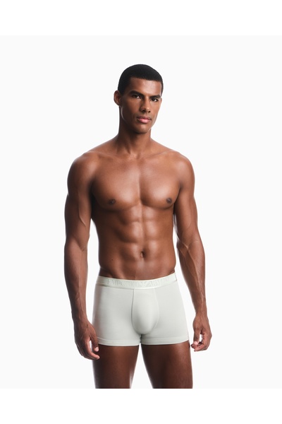 Emporio Armani Men's Breathable Flexible Jersey Fabric White Boxer Briefs wit...