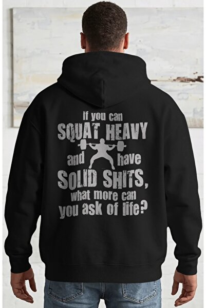 SEVBANO Squat Fitness Gym Bodybuilding Sportiv Imprimat pe spate Hanorac unis...