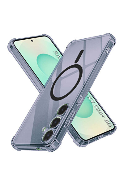 Techsuit Калъф за Samsung Galaxy S25 Plus, Удароустойчив прозрачен силиконов ...