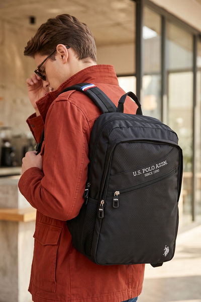 U.S. Polo Assn. 24279-24281-24282-24283 حقيبة ظهر مدرسية للجنسين للطلاب للسفر...
