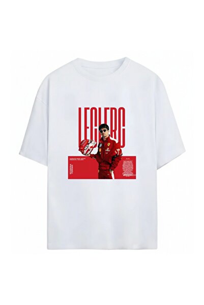 SVART WEAR Μπλουζάκι Charles Leclerc με στάμπα Unisex Oversize από 100% βαμβάκι