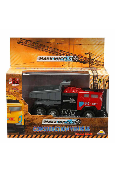 Maxx Wheels Vehicul de constructie cu basculanta, Maxx Wheels, Rosu