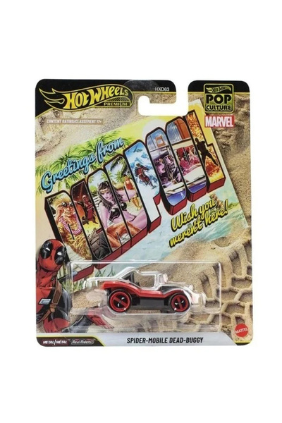 HOT WHEELS Masina metalica, Premium, Pop Culture, Spider Mobile Dead Buggy, J...