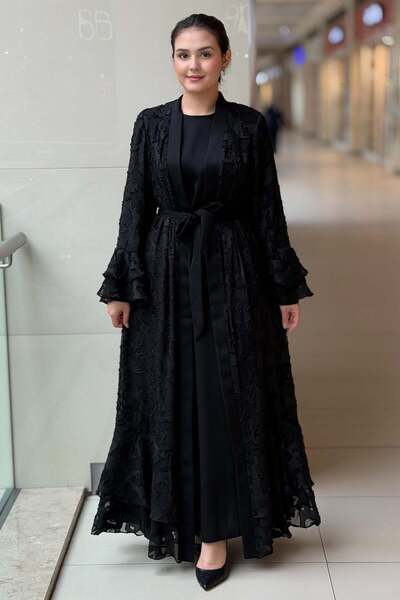 Matex İçli Dışlı Yakma Abaya İkili Takım