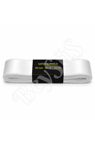 BeySüS Satin Ribbon 30 mm White