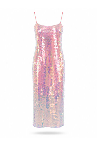 Özge Özgenç Sequin Dress with Rope Straps