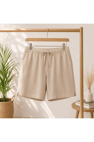 Penelope Diego Linen Pocket Shorts Natural L-Xl